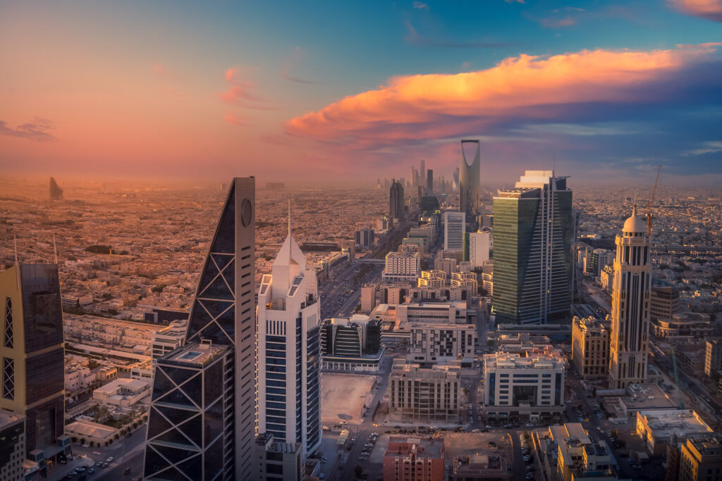 Kingdom of Saudi Arabia Landscapes by day - Riyadh Tower Kingdom Tower - Kingdom Tower - Riyadh Skyline - Riyadh during the day